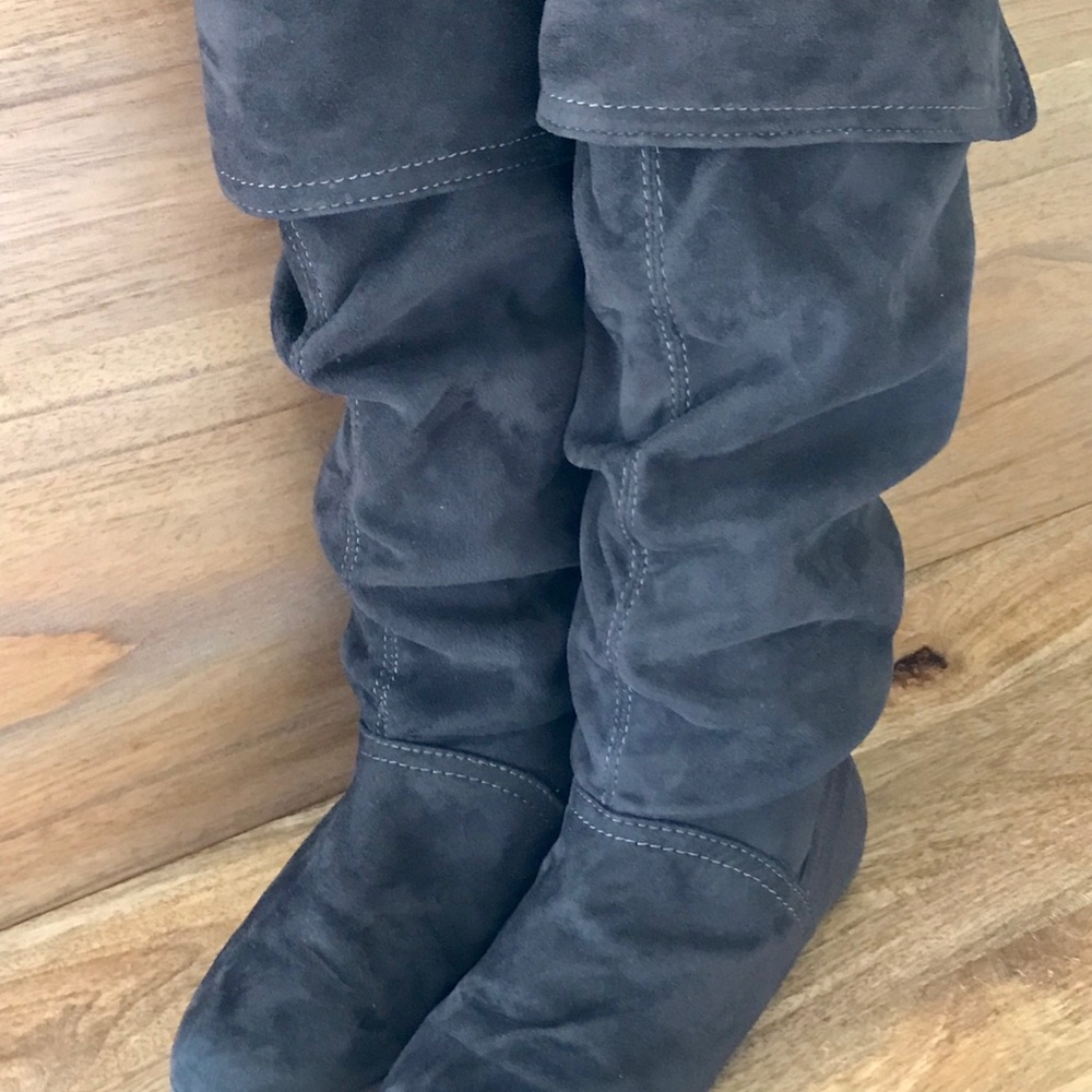 Nine West Suede Slouch Boots